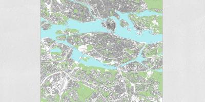 Зураг Стокгольм газрын зураг хэвлэх