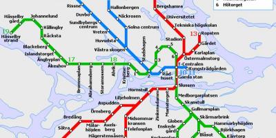 Нийтийн тээврийн Стокгольм газрын зураг