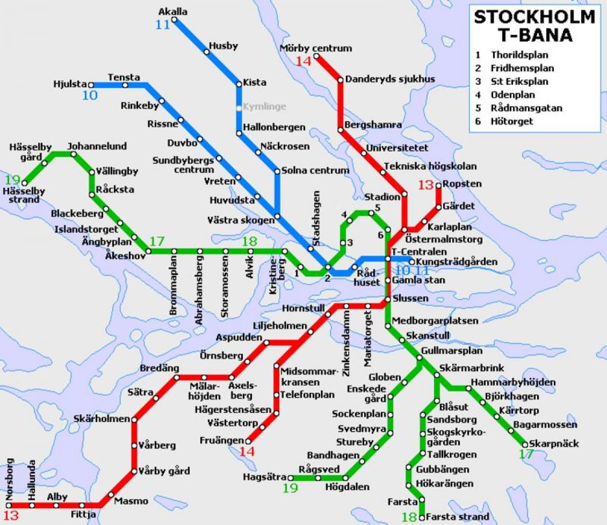 Стокгольм т bahn газрын зураг