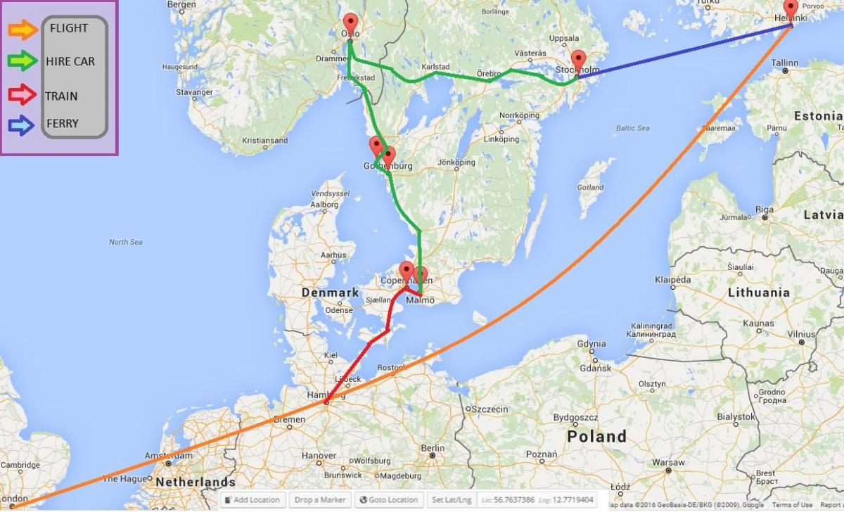 гатлага онгоцны газрын зураг Стокгольм