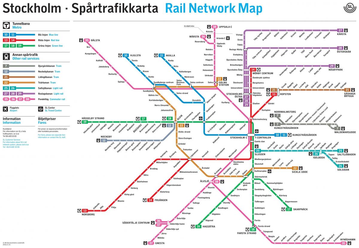 метроны газрын зураг Стокгольм дахь