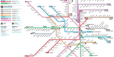 Метроны газрын зураг Стокгольм дахь