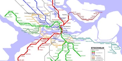 Метроны газрын зураг Стокгольм