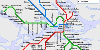 Нийтийн тээврийн Стокгольм газрын зураг