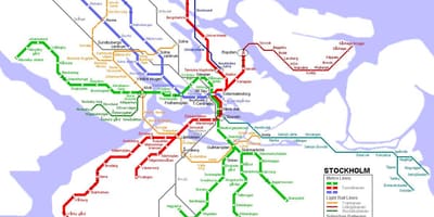 Швед tunnelbana газрын зураг